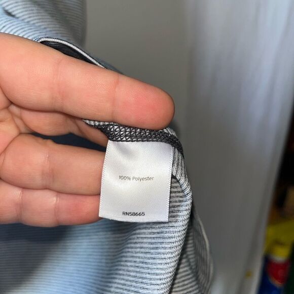 Z by Zella Gray Striped Racerback Tank Top- Women Medium - Picture 5 of 6